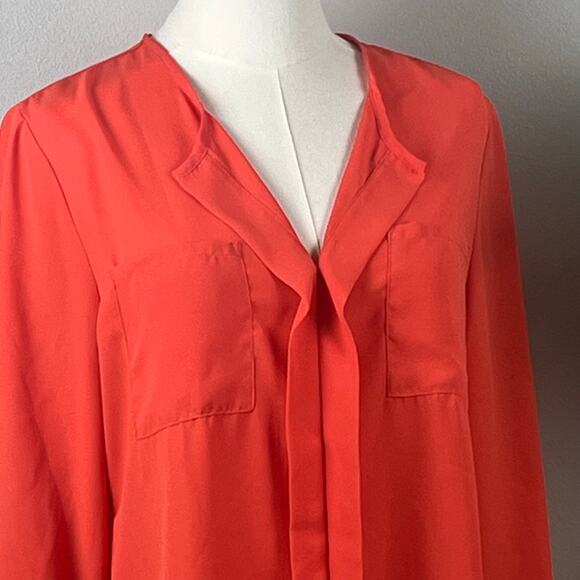 Charlotte Russe Orange Blouse Size Medium - Picture 2 of 9